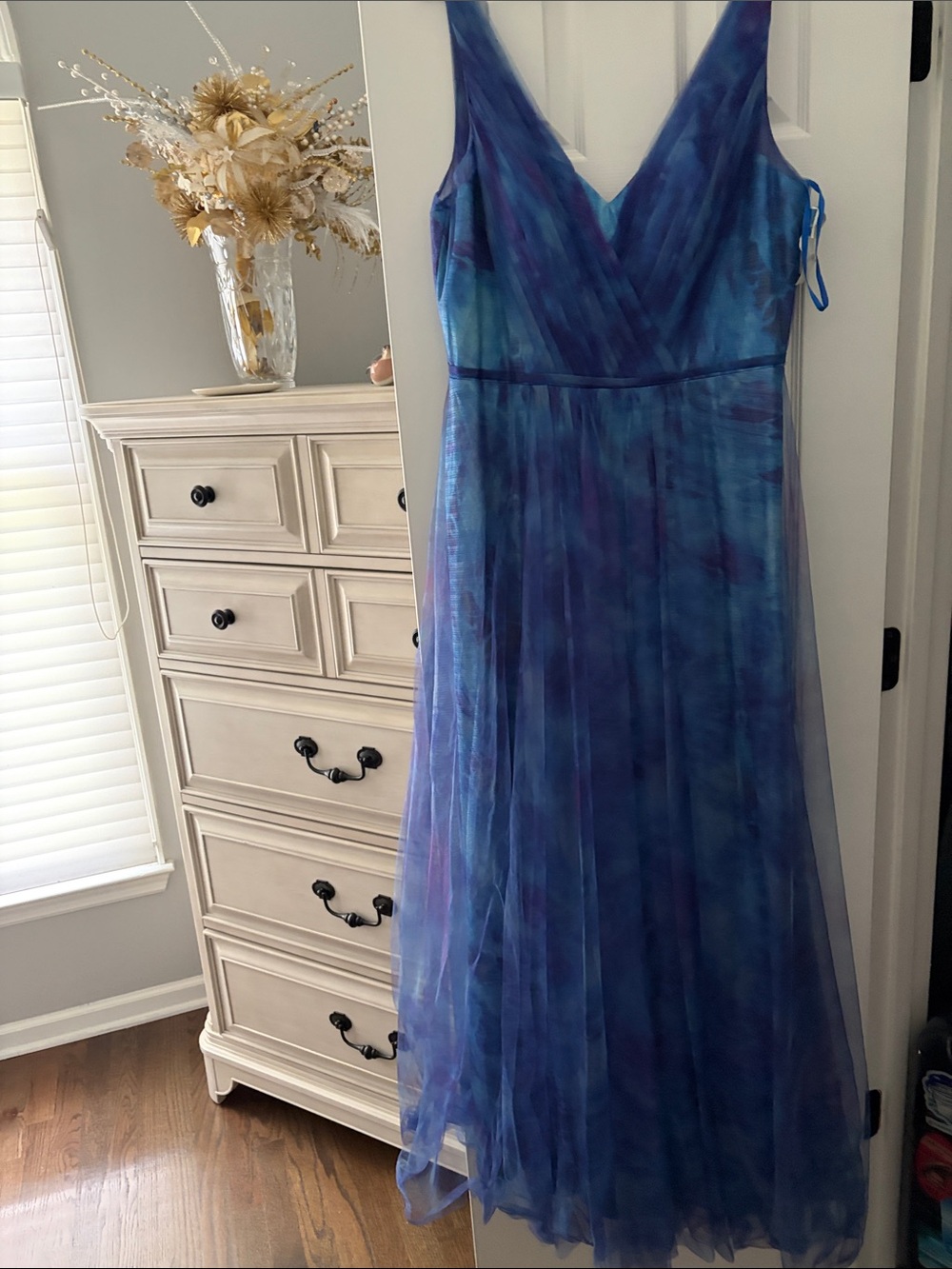 Rene Ruiz Blue and Purple Ombre Evening Gown